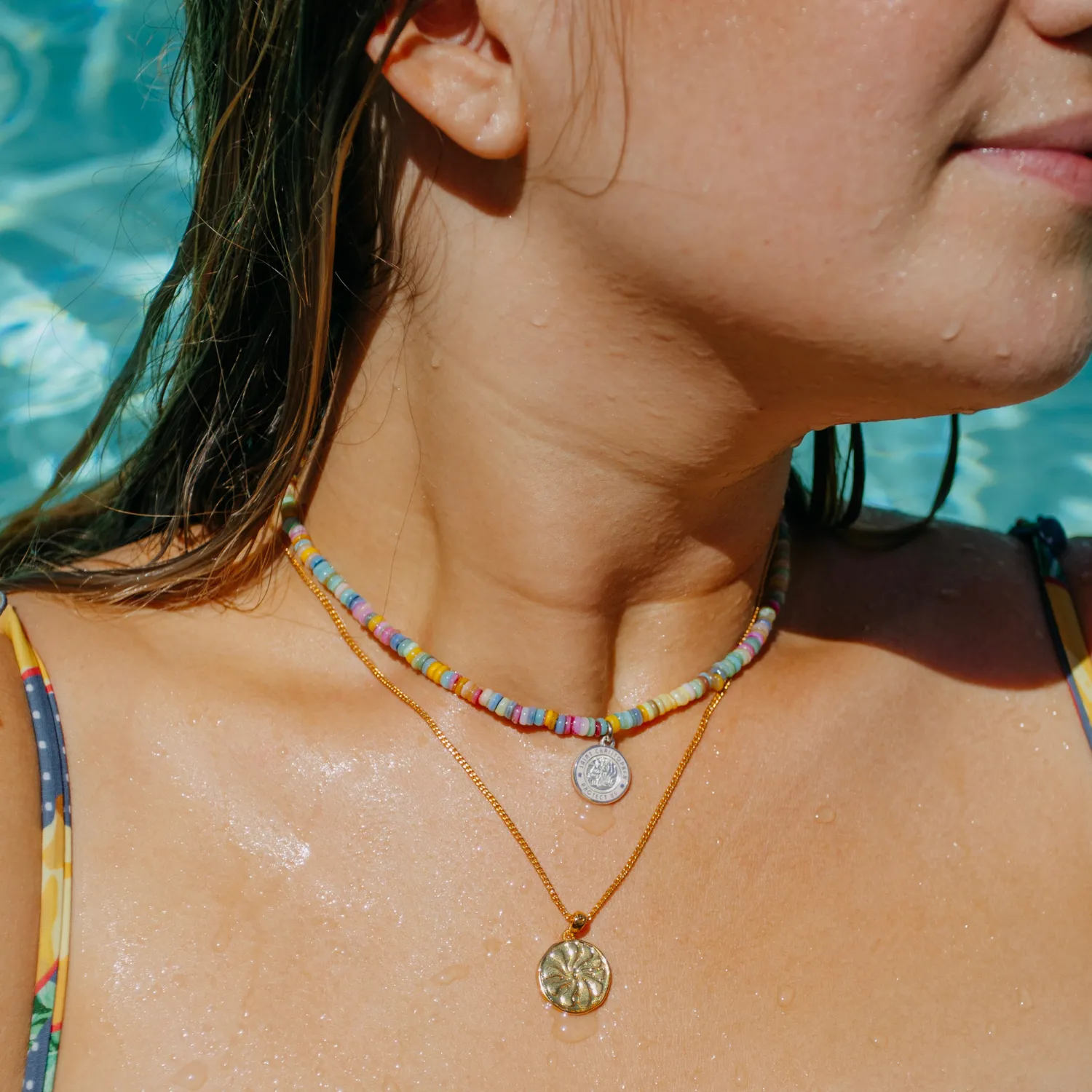 Pastel Sunsets Beaded Choker