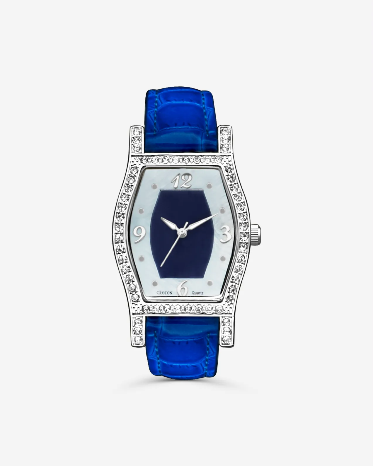 PIETRA Ladies Quartz Mother of Pearl Dial Watch with Crystal Bezel