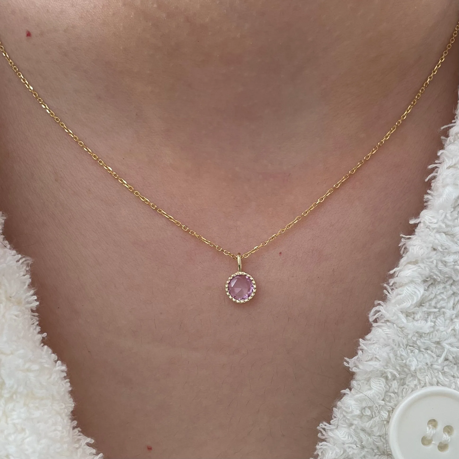 Pink Sapphire Aria Necklace (ready to ship option)*