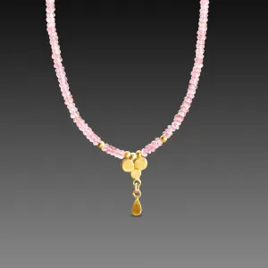 Pink Sapphire Beaded Necklace