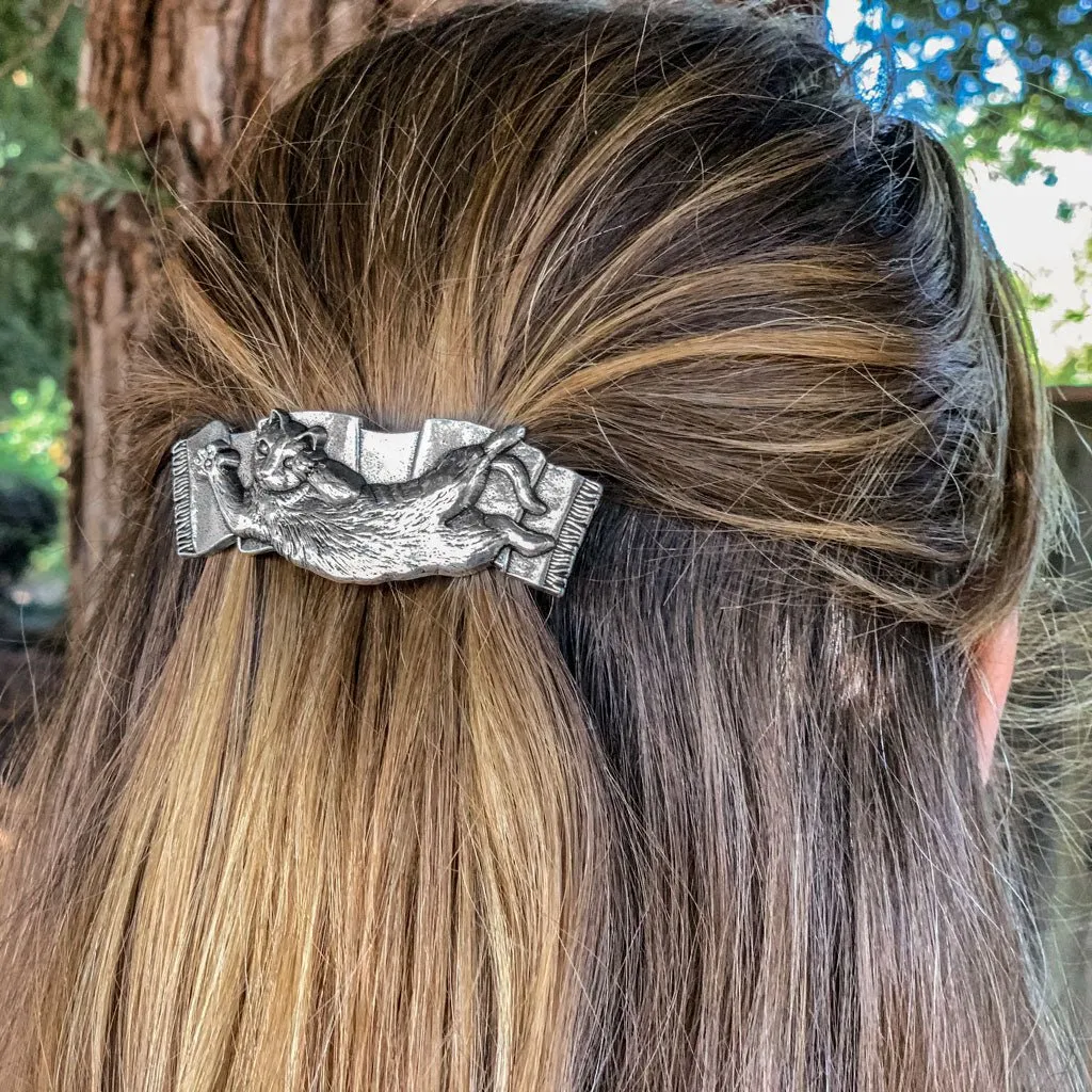 Playful Cat Barrette