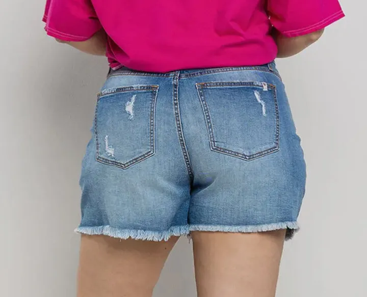 Plus Size Denim Shorts