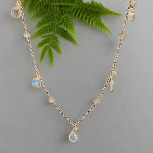 Pom Jewelry Moonstone Necklace Set In Sterling Silver-PN19M9