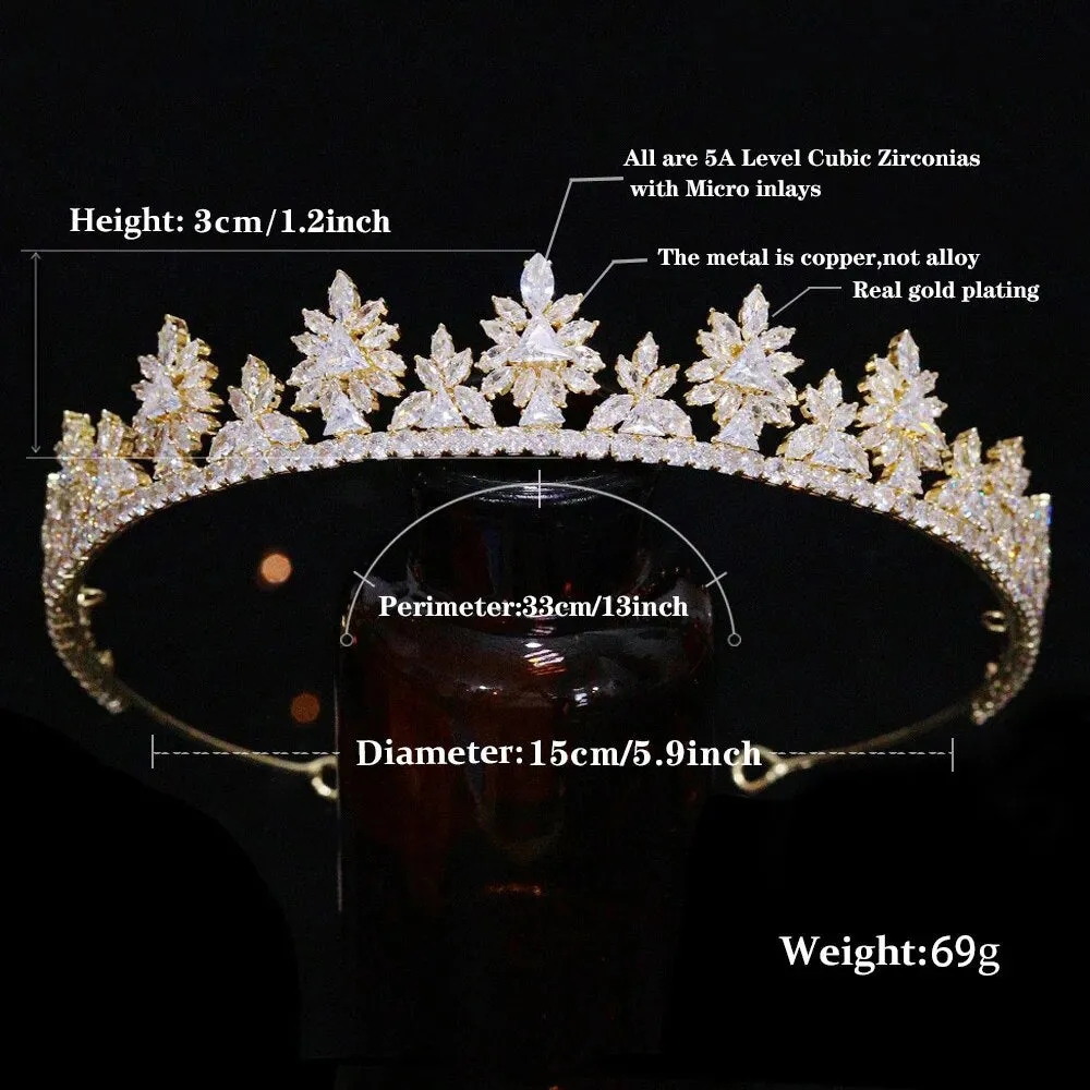 Princess Bridal Wedding Zirconia Tiara Crown