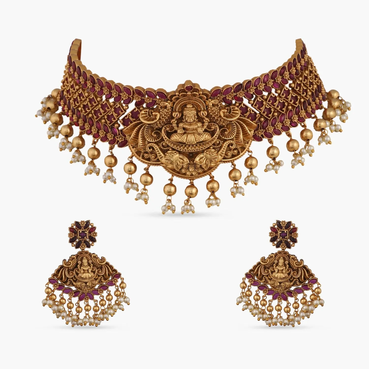 Rahini Antique Nakshi Choker Set