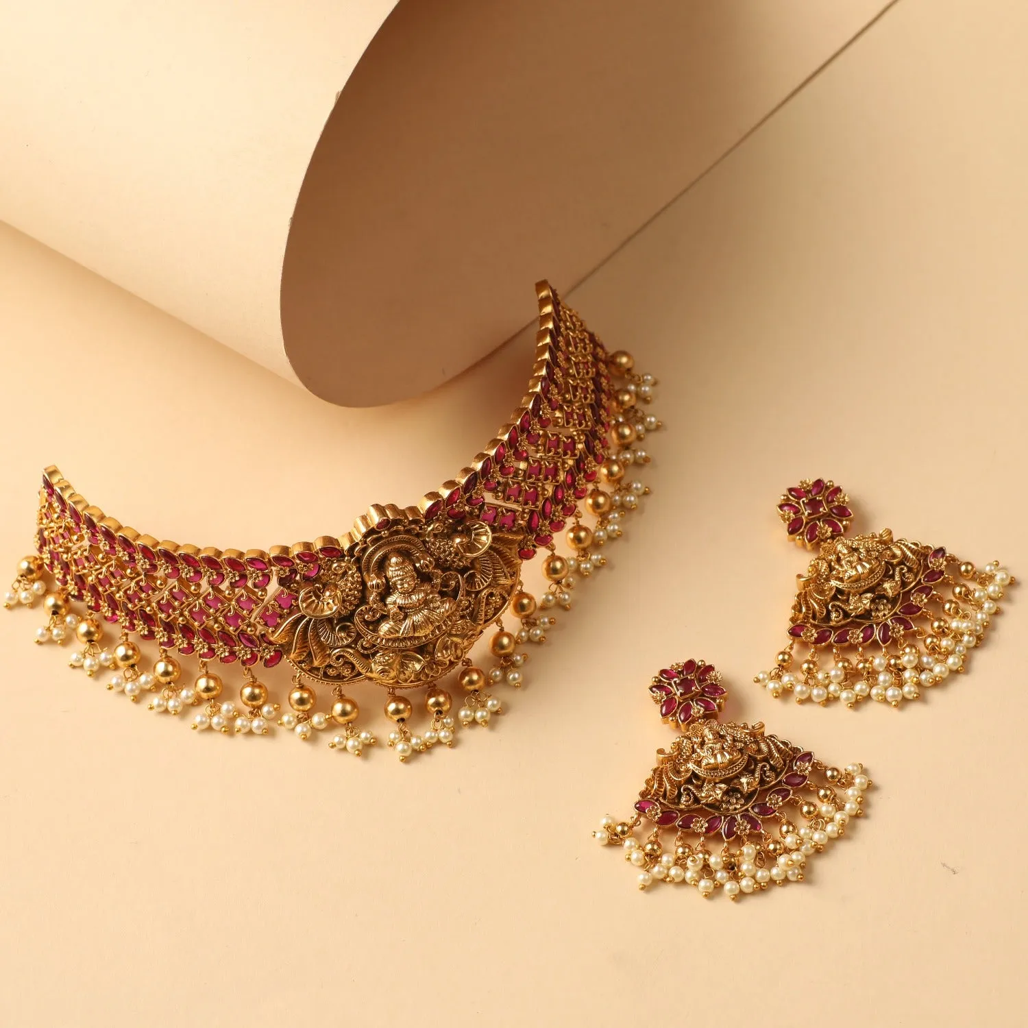 Rahini Antique Nakshi Choker Set