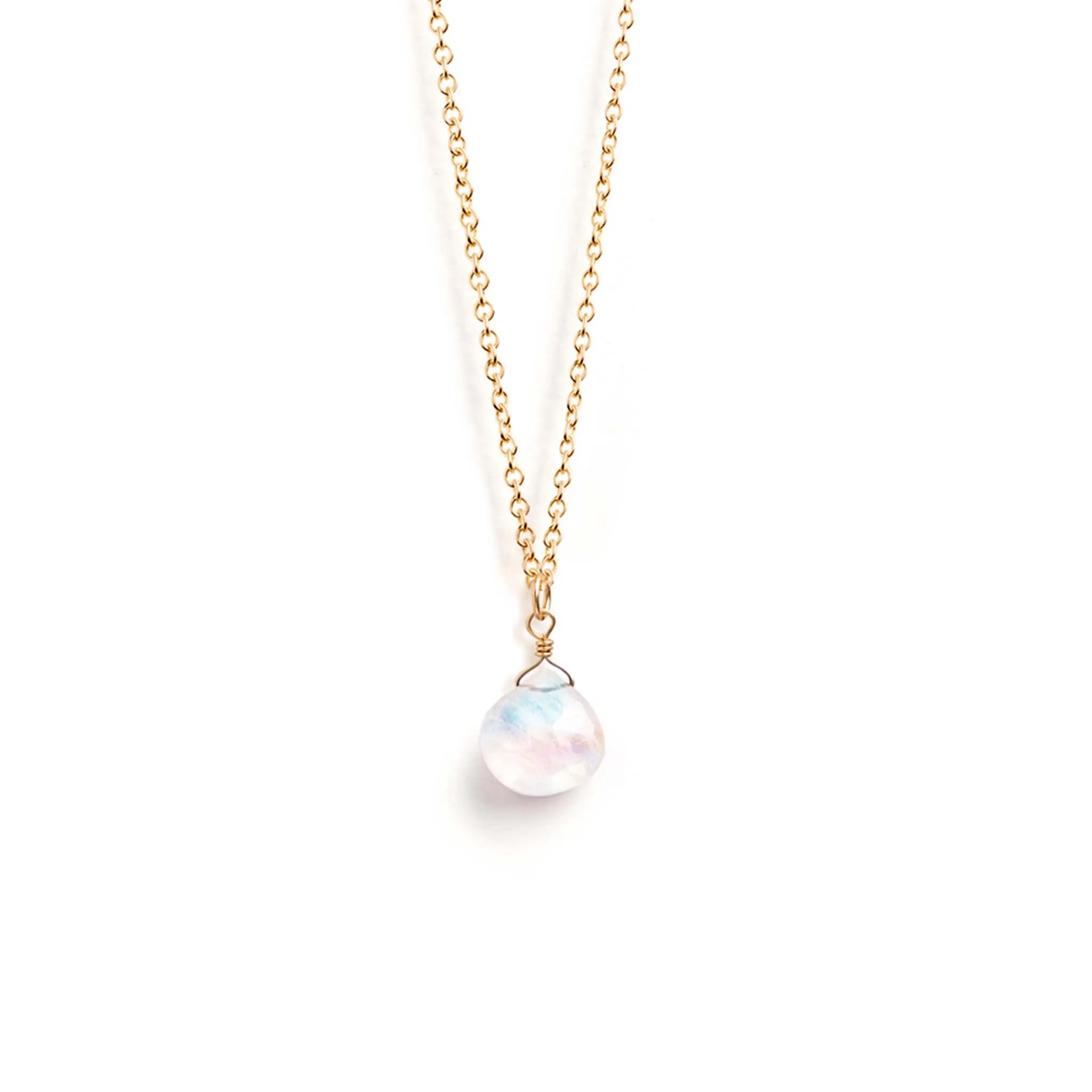 Rainbow Moonstone Pendant Necklace