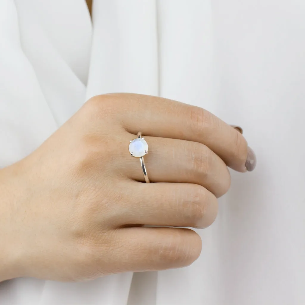 Rainbow Moonstone Ring