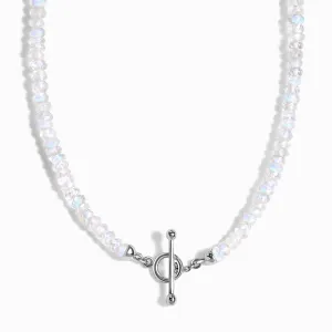 Rainbow Moonstone T-Lock Beads Necklace - Raise Your Vibrations