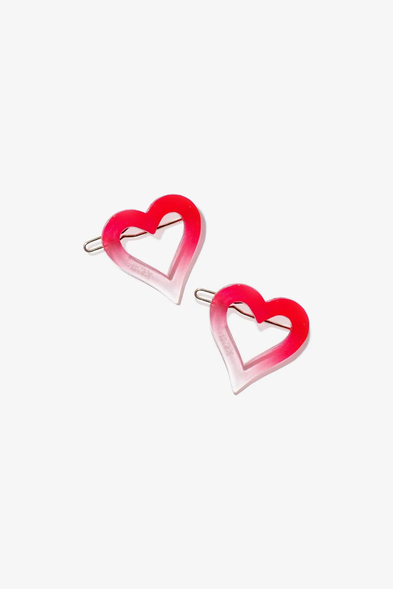 RHAC-HRT02 - 2 Mini Heart Barrettes