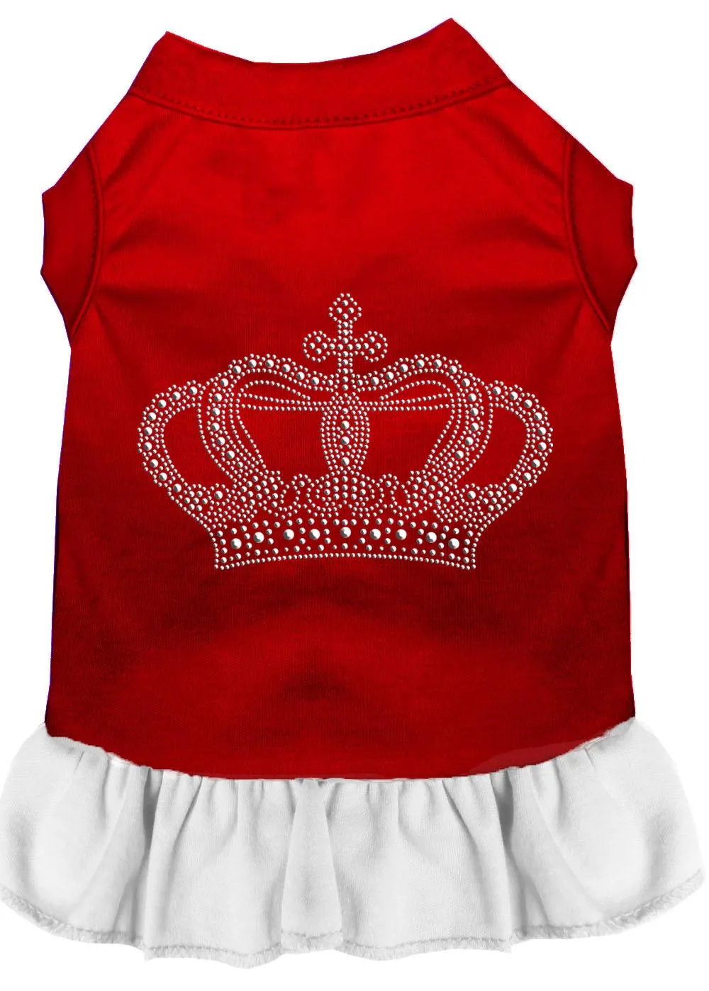 Rhinestone Crown Dress Red With White Xxxl (20)