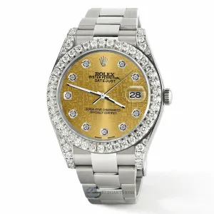 Rolex Datejust 41 126300 4.4CT Bezel/Lugs/Champaign Jubilee Dial,  TFJ-142508742