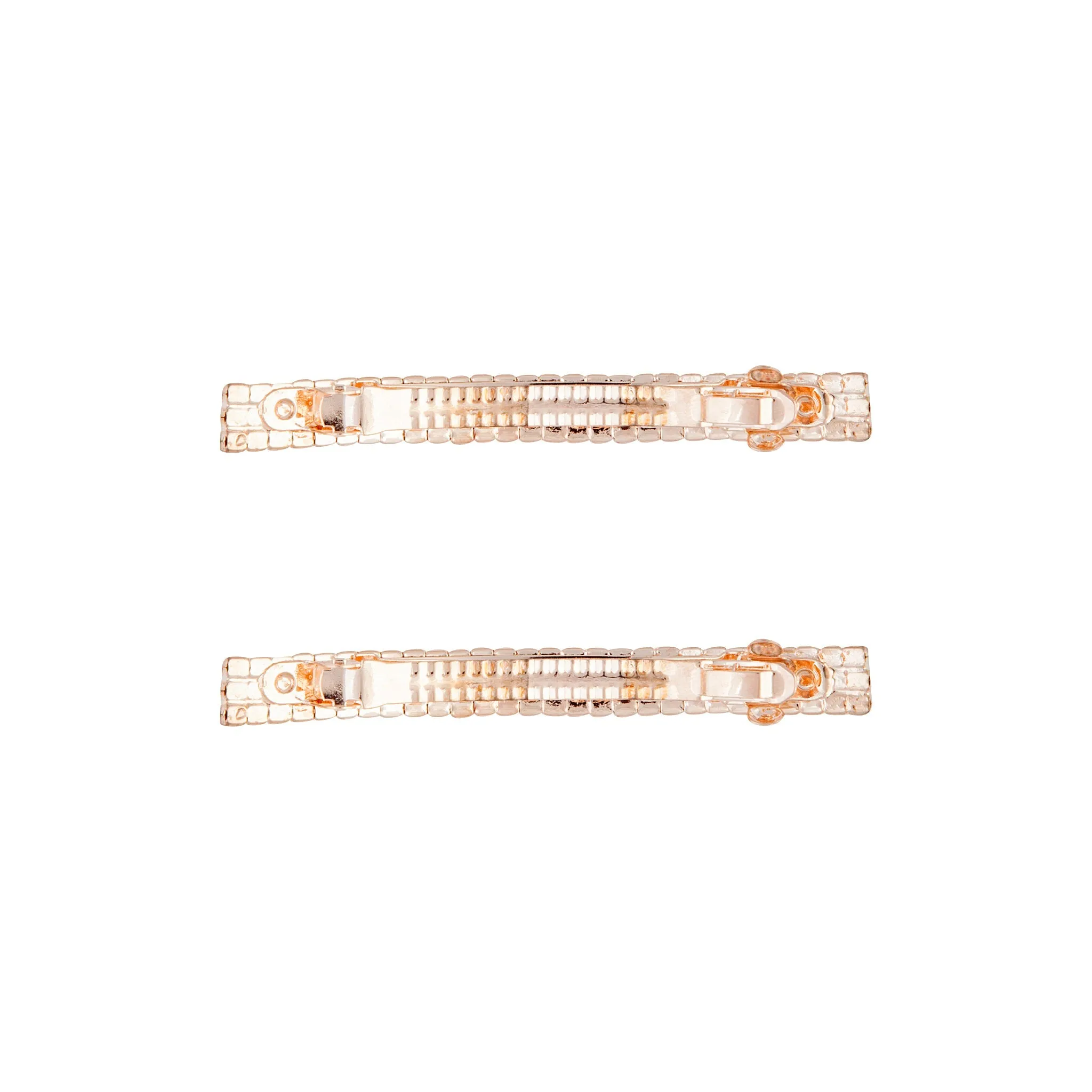 Rose Gold Double Diamante Barrette