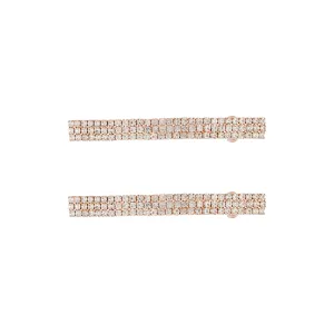 Rose Gold Double Diamante Barrette