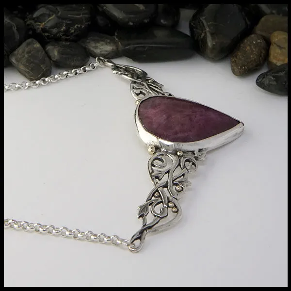 Ruby Ivy Bar Pendant