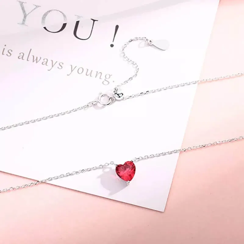 Ruby Love Pendant Necklace