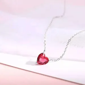 Ruby Love Pendant Necklace