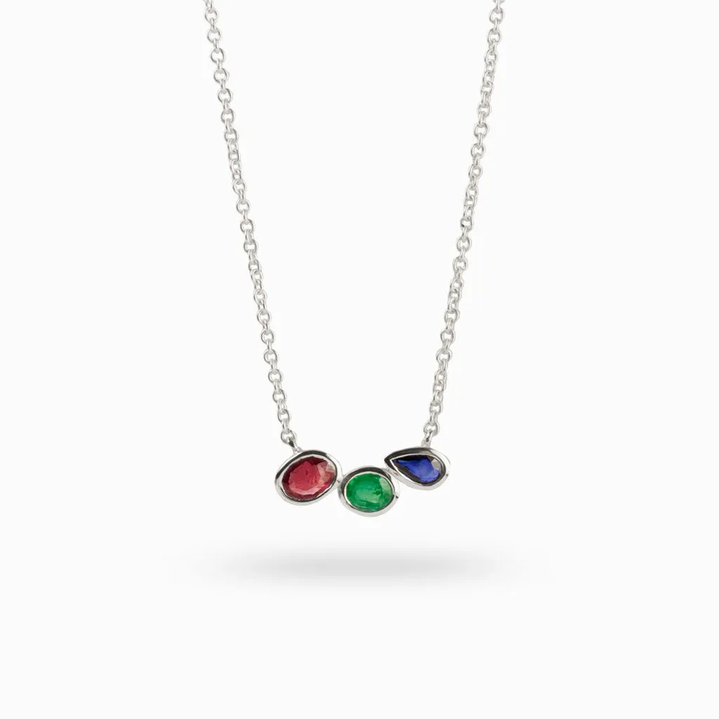 Ruby, Sapphire & Emerald Necklace