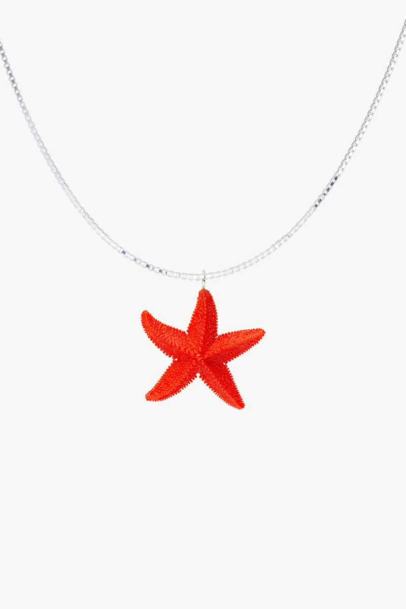 Ruby Star Pendant silver