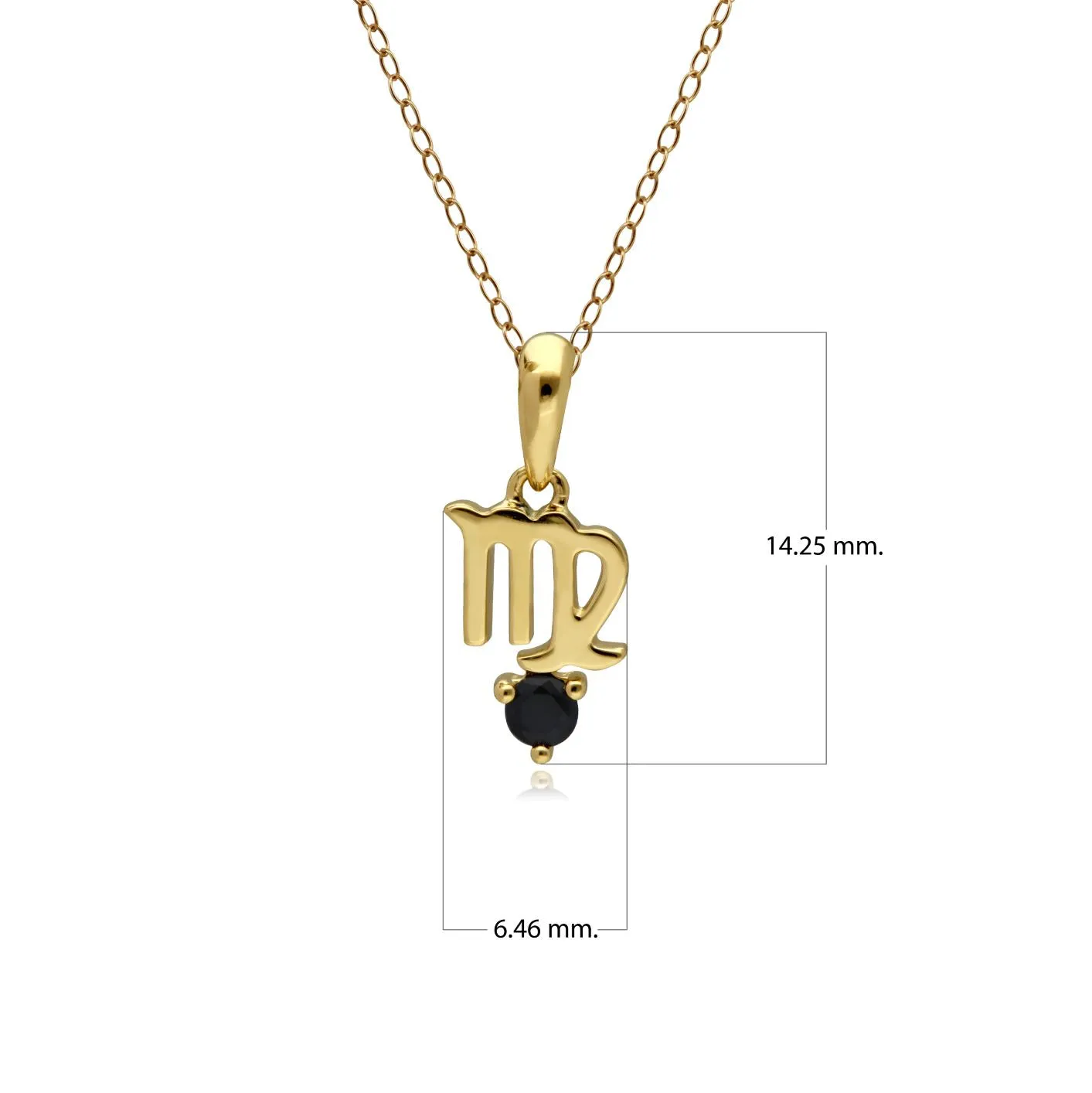 Saphir Virgo Sternzeichen in 9ct Gelb Gold