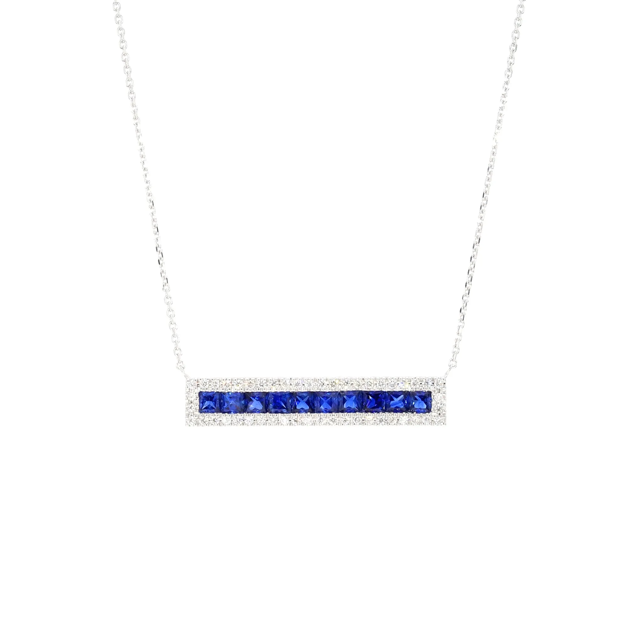 Sapphire and Diamond Bar Pin