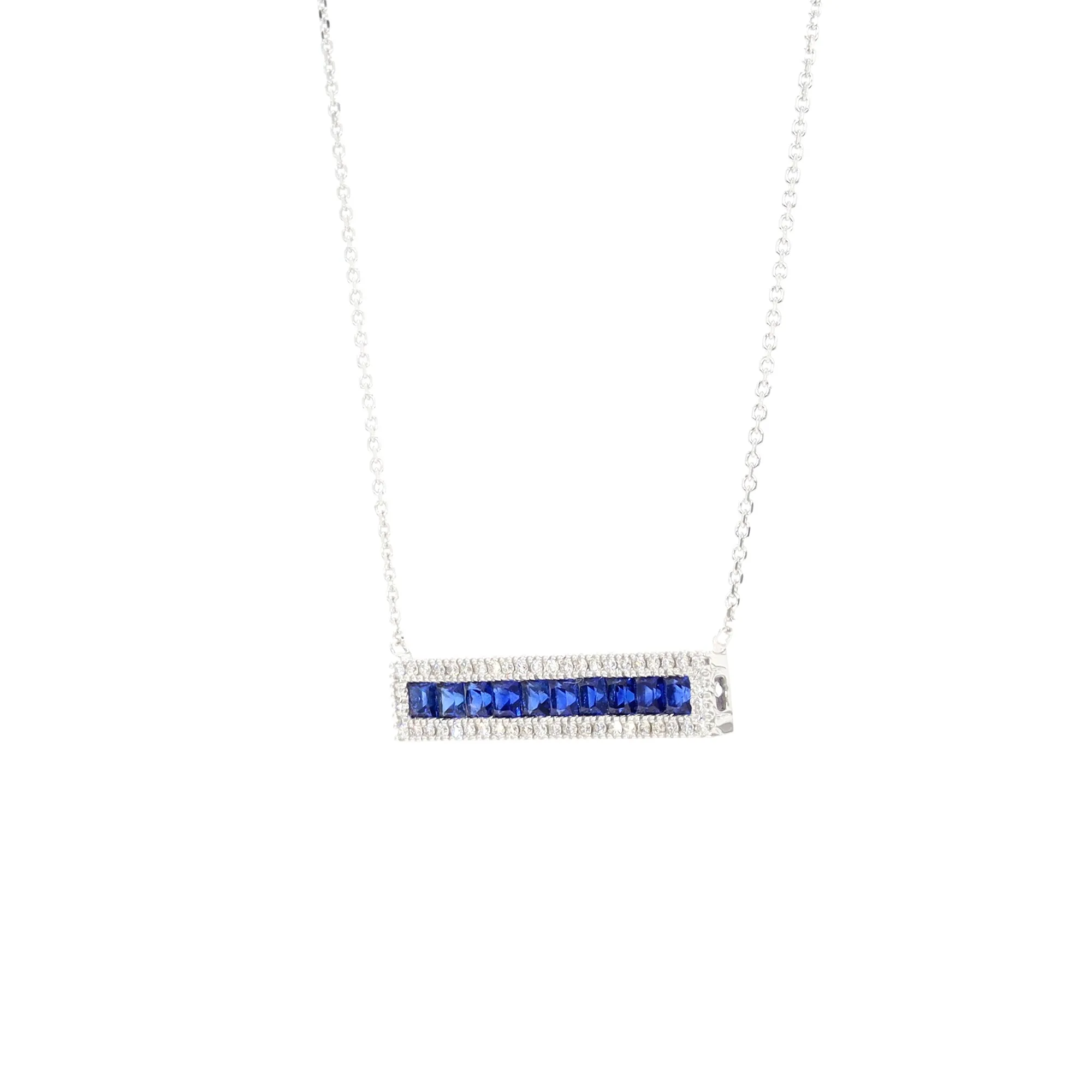 Sapphire and Diamond Bar Pin