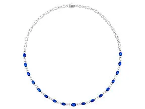 Sapphire and Diamond Necklace