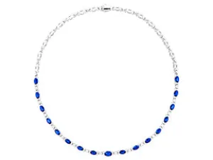 Sapphire and Diamond Necklace