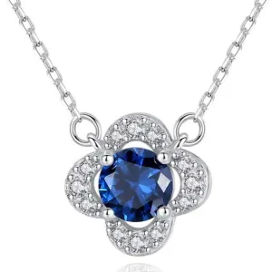 Sapphire Simulant Necklace