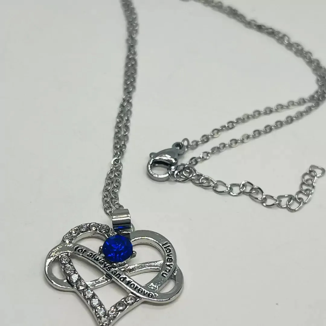 September Birthstone Sapphire Necklace