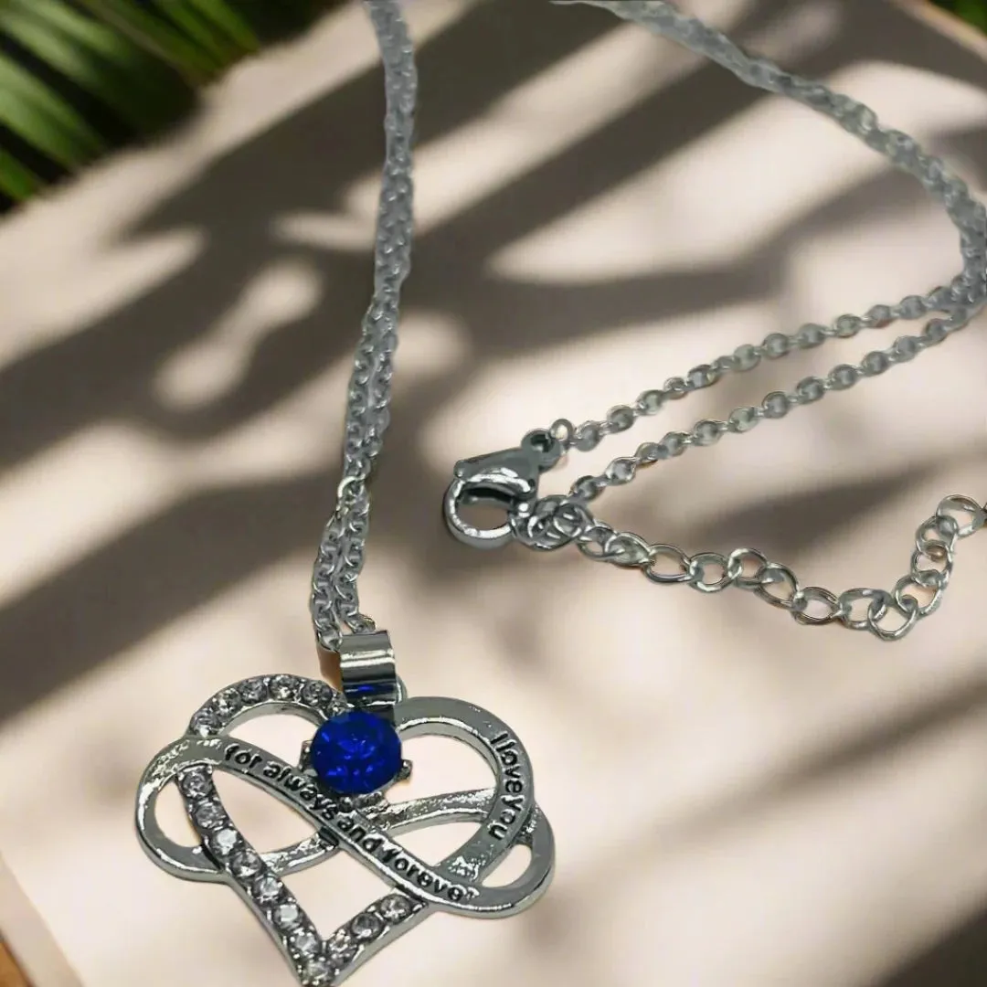 September Birthstone Sapphire Necklace