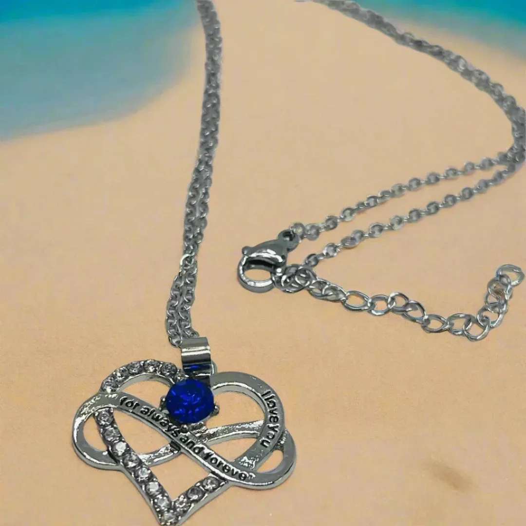 September Birthstone Sapphire Necklace