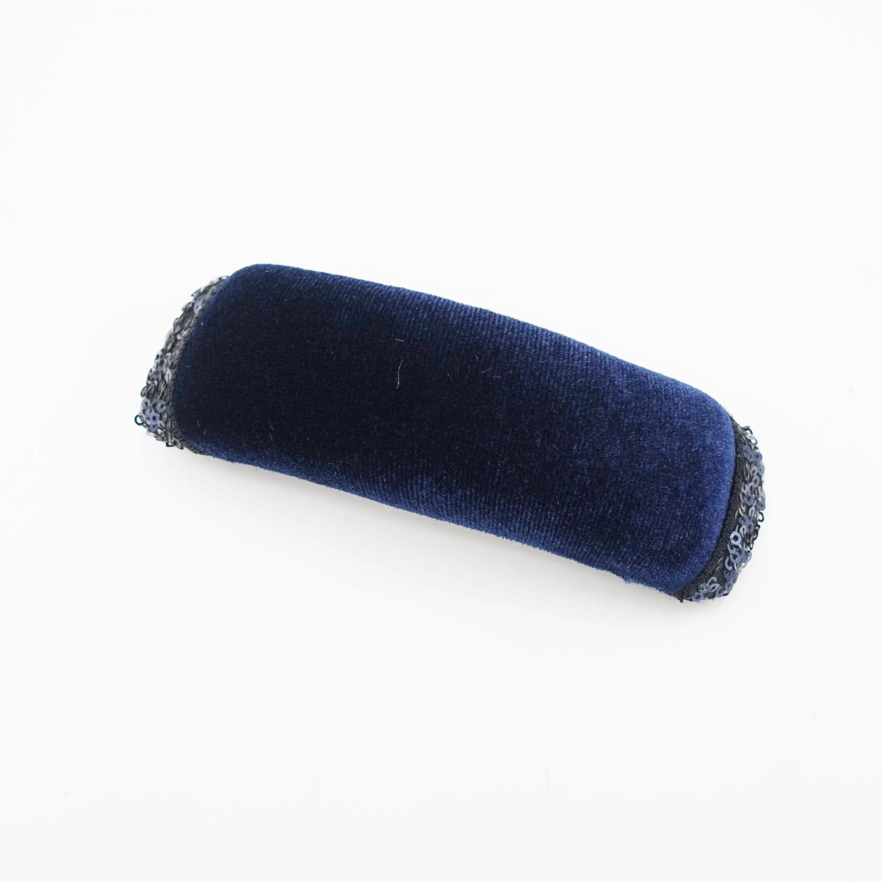 sequin spangle embellished padded velvet pillow french barrette