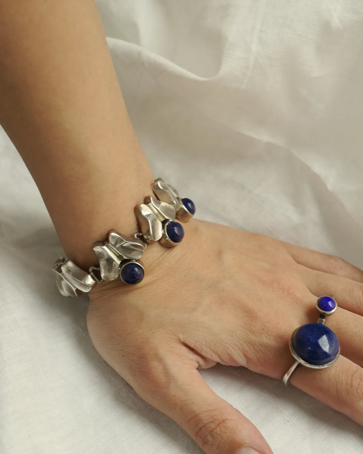 Silver Bracelet w/ Lapis