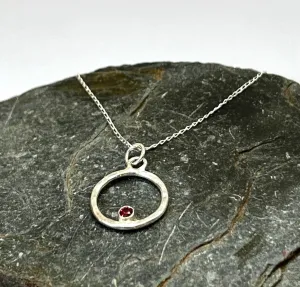 Silver Eternity Necklace With Cubic Zirconia