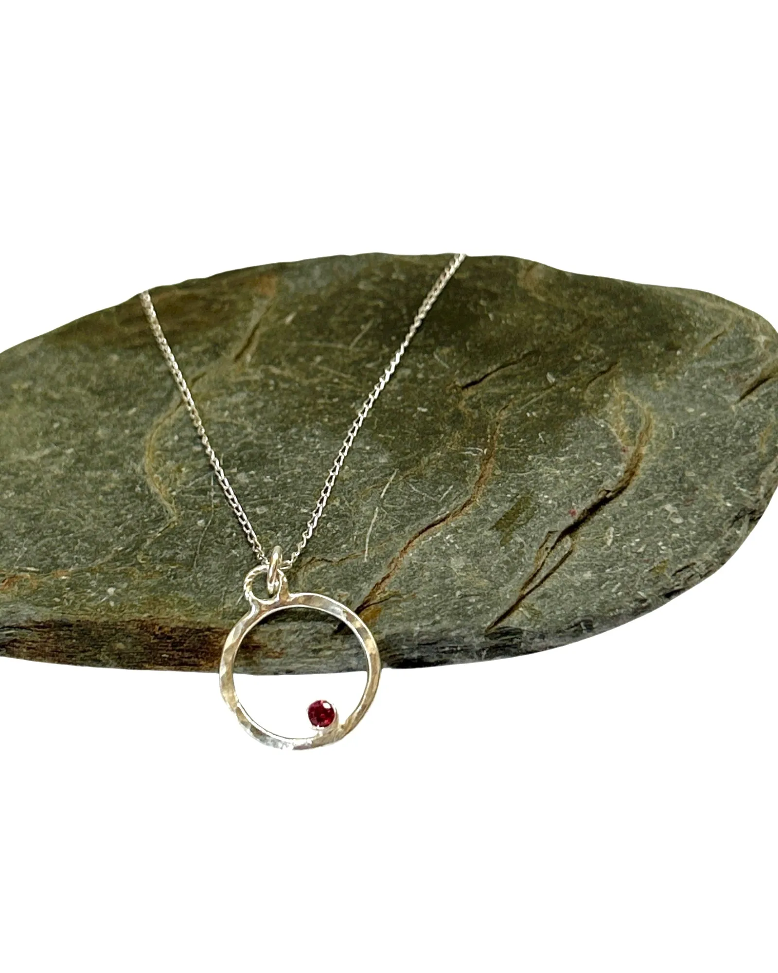 Silver Eternity Necklace With Cubic Zirconia