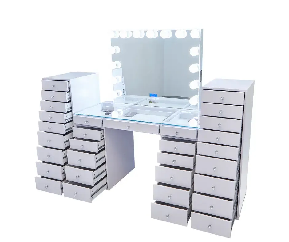 Slaystation 2.0 Hollywood Makeup Vanity White - BUNDLE 2