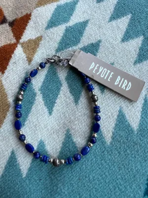 Small Lapis Beaded Bracelet