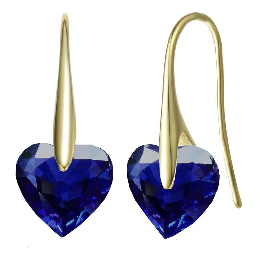 Sterling Silver Cubic Zirconia Party Heart Earrings