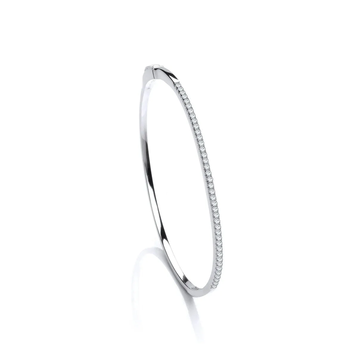 Sterling Silver CZ Tennis Bangle