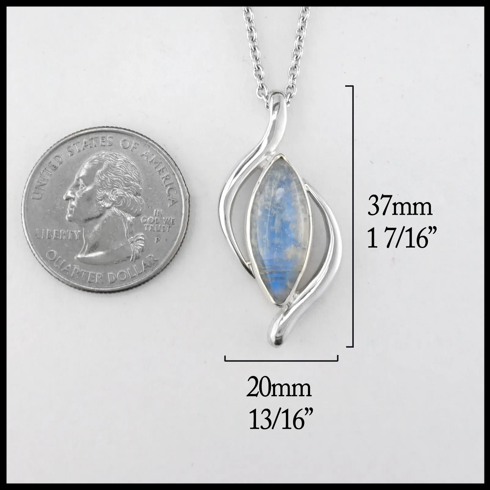 Sterling Silver Pendant with Moonstone