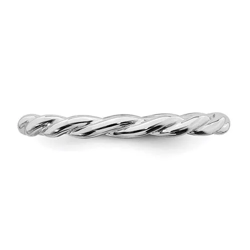 Sterling Silver Stackable Expressions Twist Ring