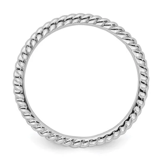 Sterling Silver Stackable Expressions Twisted 2.25mm Ring