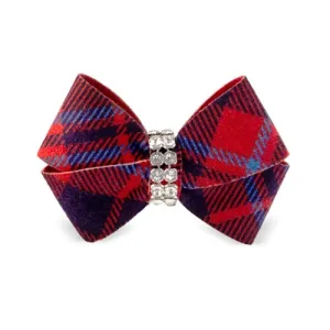 Susan Lanci Scotty Nouveau Hair Bow - Chestnut Plaid