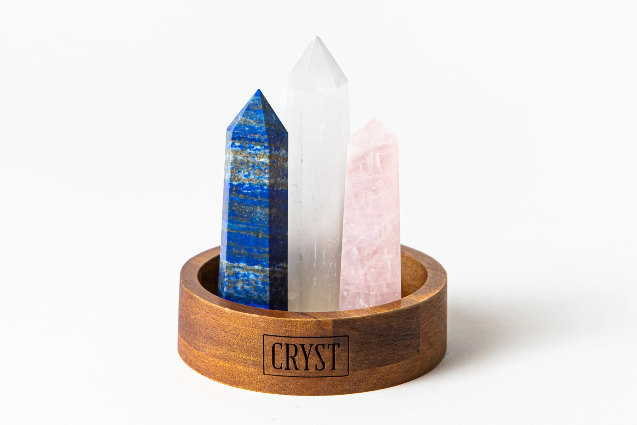 Taurus Crystal Trio - Rose Quartz, Selenite   Lapis Lazuli