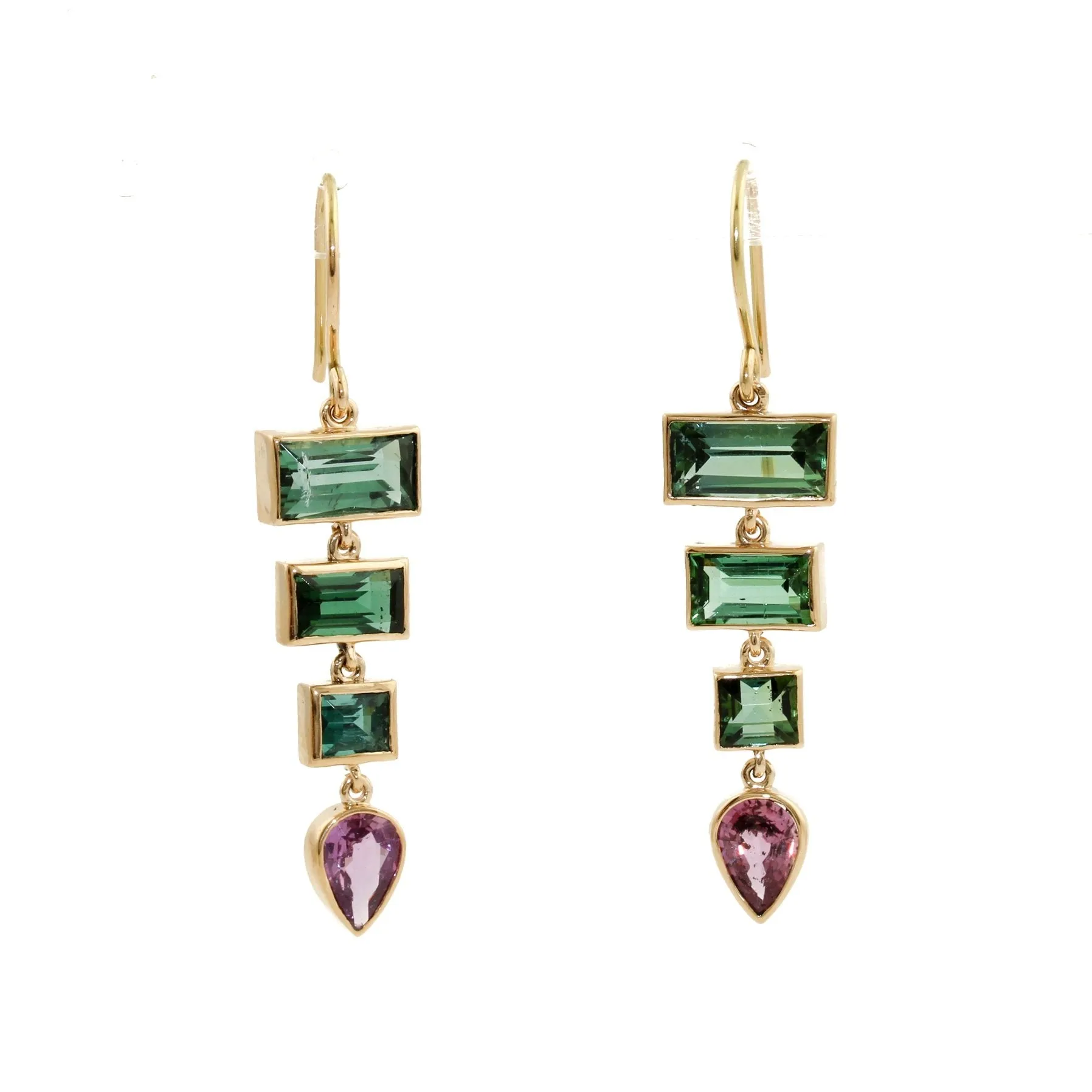 Teresa Sapphire x Tourmaline Earrings