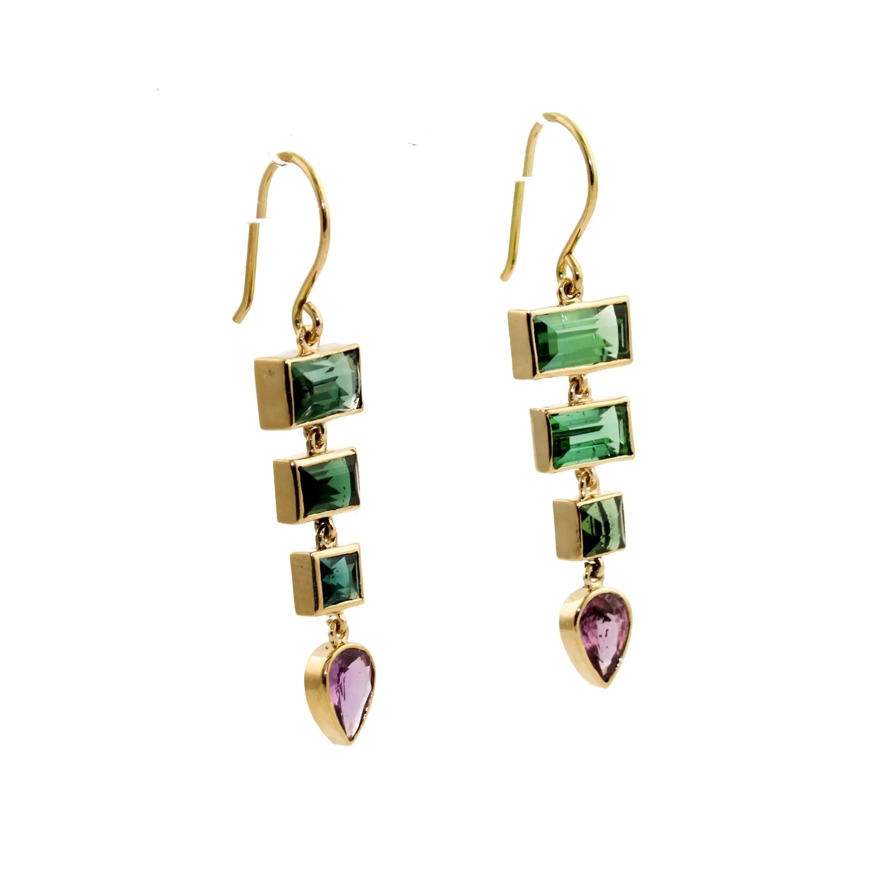 Teresa Sapphire x Tourmaline Earrings