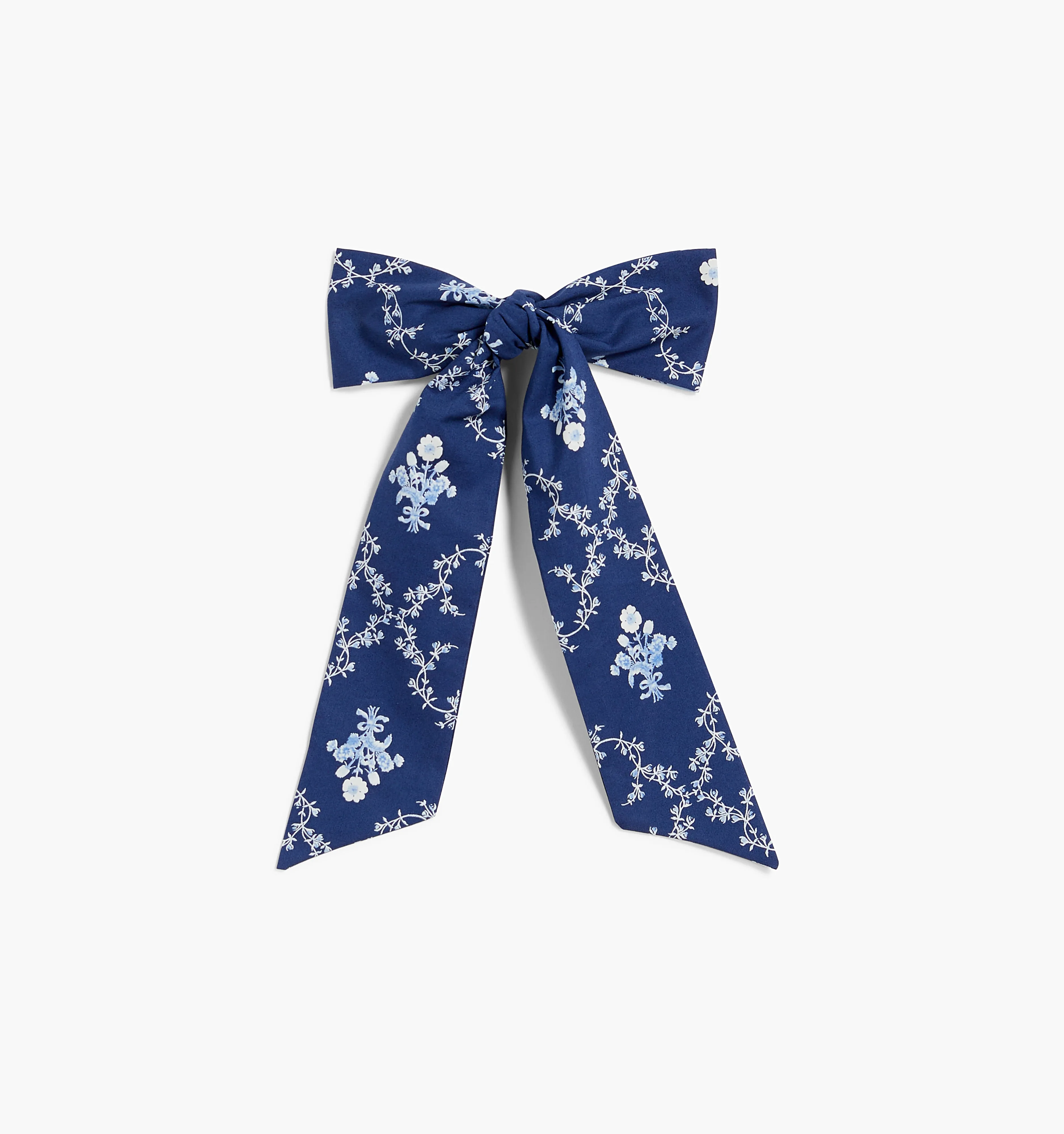 The Belle Bow - Navy Trellis