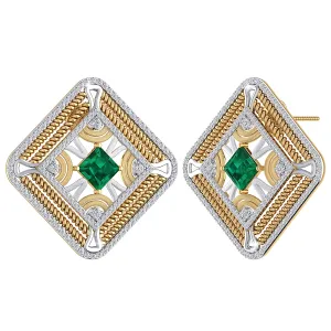 THE KAALEEN EMERALD STUDS