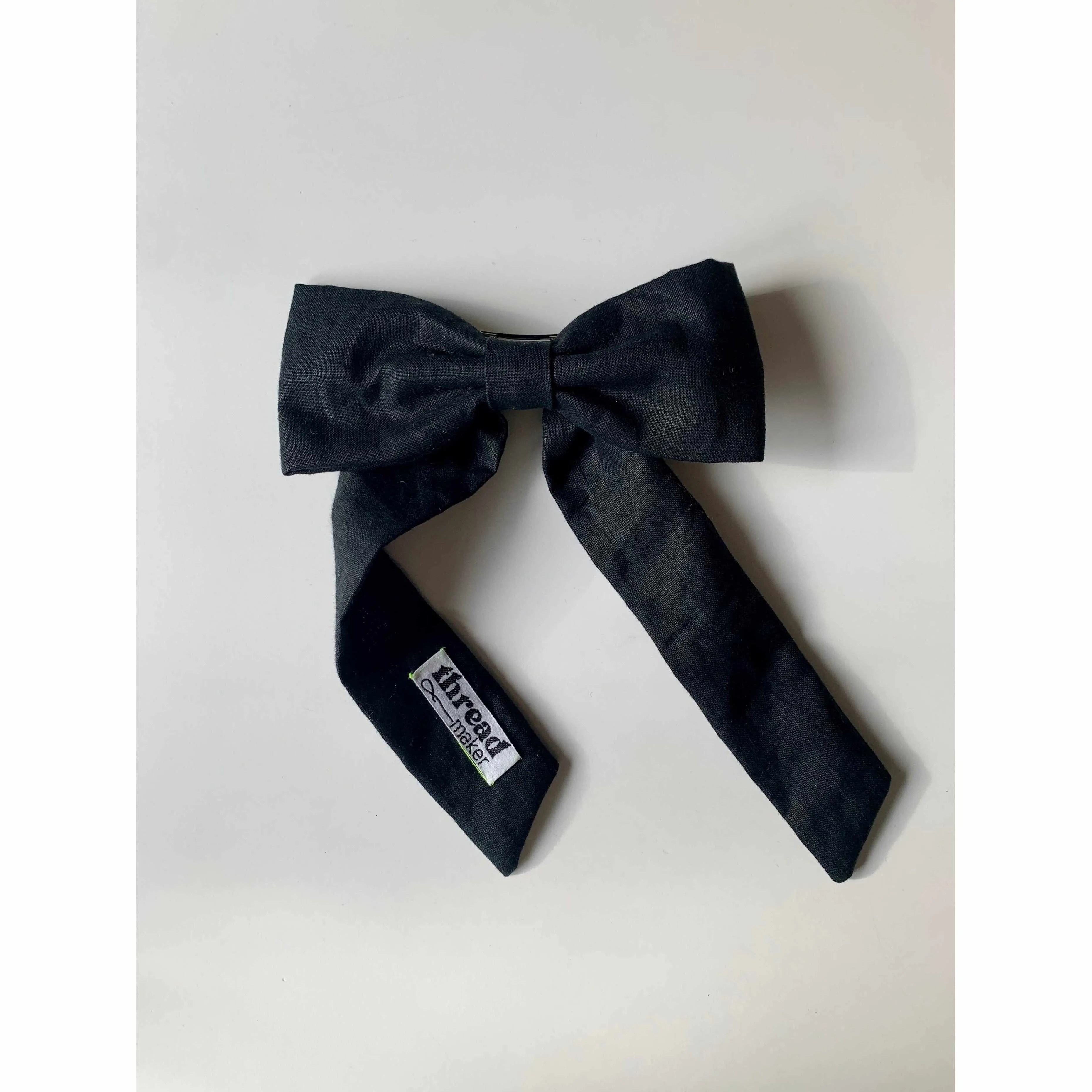 Thread Maker x Scout & Co - Linen hair bow - adult - Black